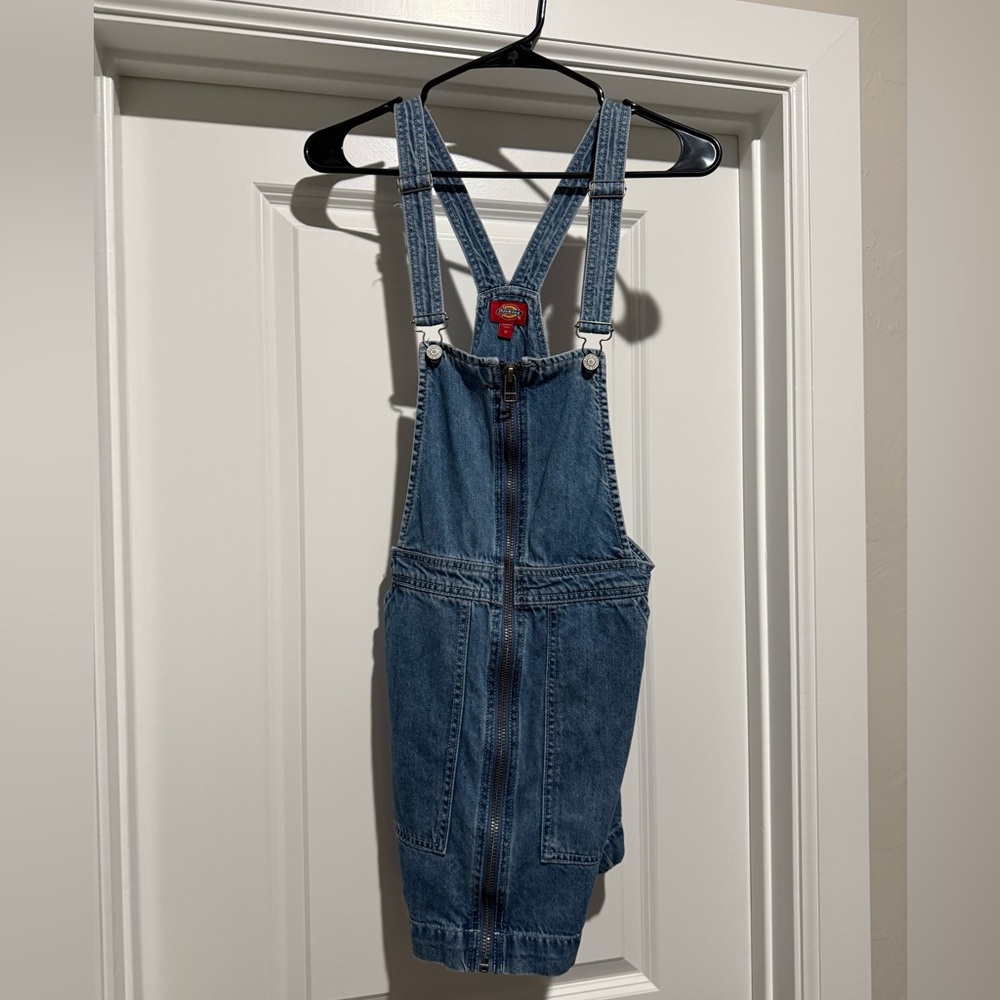 Dickies Denim Mini Overall Dress - Full Zip with Pockets - Size M